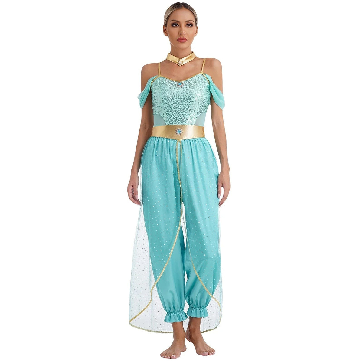 Arabian Princess Halloween Cosplay Costume Sequined Set