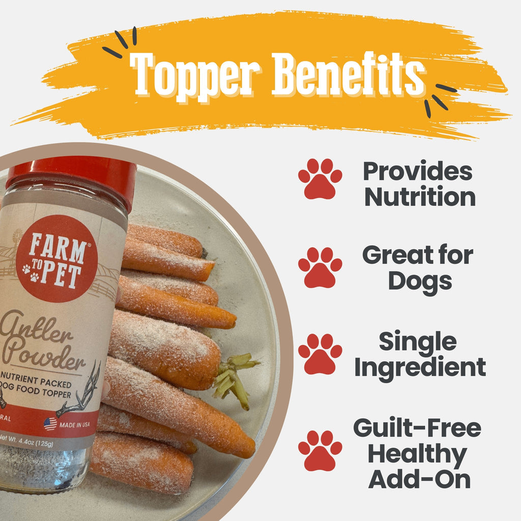 Treat Topper Antler Powder Dog Food Topper | Nutritional Supplement for Dogs and Cats