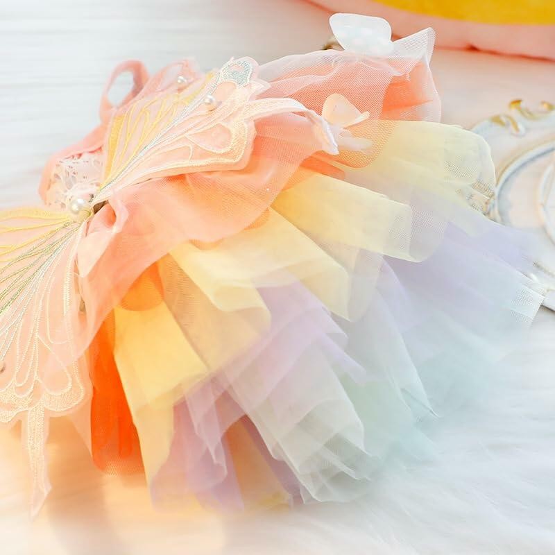 Dog Princess Dress Small Dogs Butterfly Costume Pet Girl Outfit XL Summer