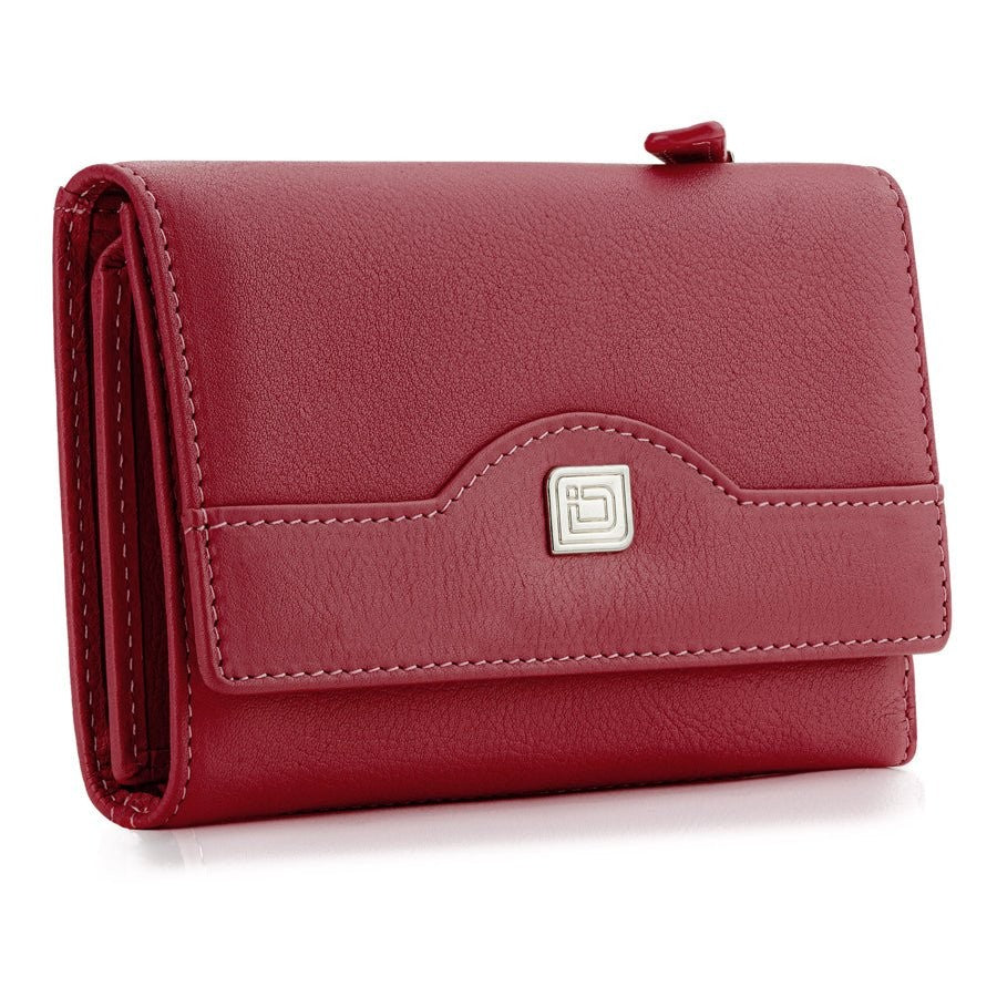 RFID Blocking Women's Leather Trifold Wallet