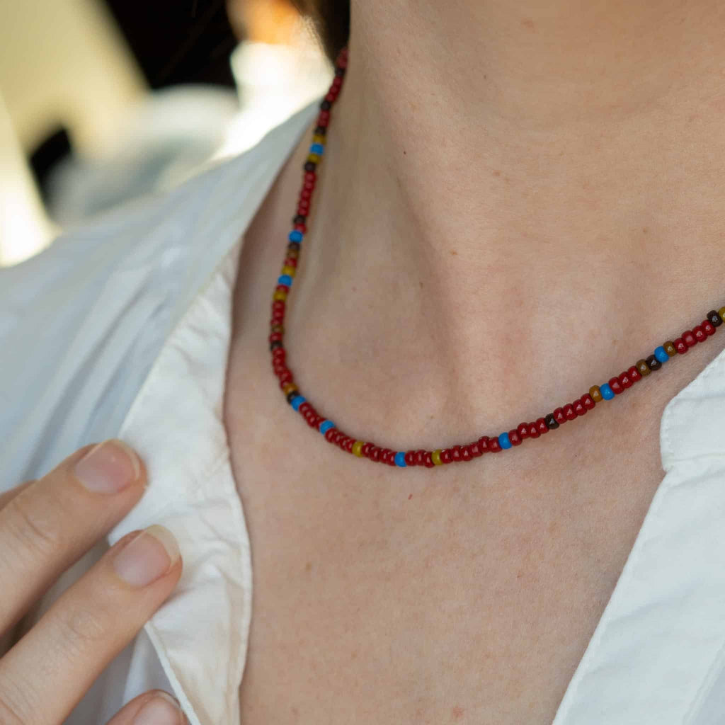 Red Marisol Beaded Necklace