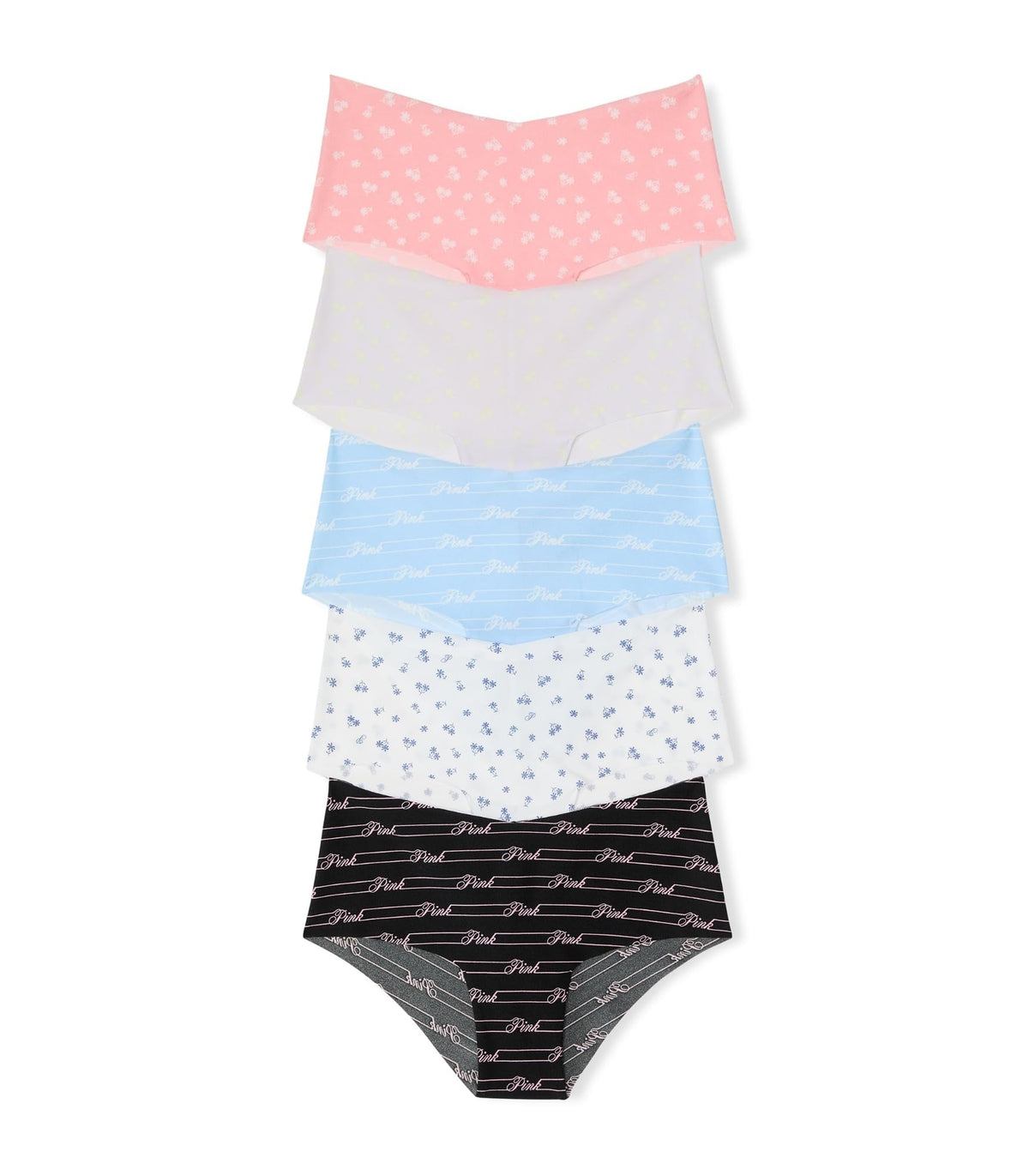 Victoria's Secret PINK Women's No Show Cheeky Underwear, Panties Women's, Halloween Pack, M