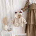 Plush Thickened Warm Bear Ears Toddler Coat
