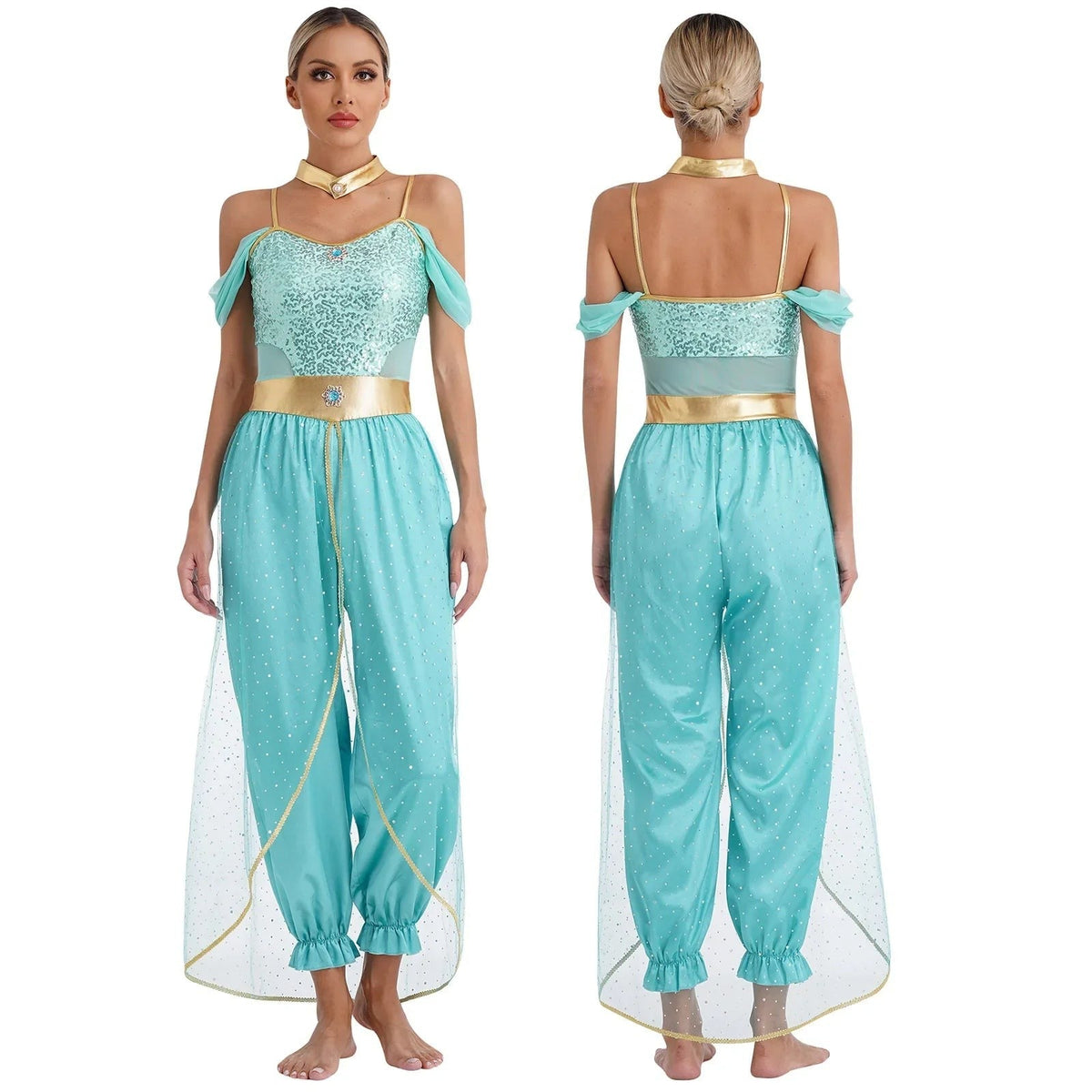 Arabian Princess Halloween Cosplay Costume Sequined Set