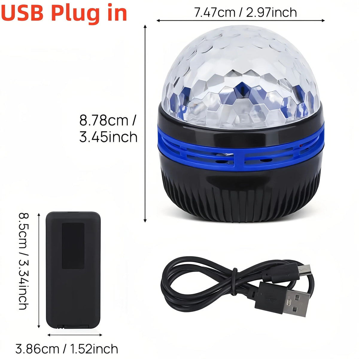 Aurora Borealis Starry Sky Projector | USB Night Light with Remote Control