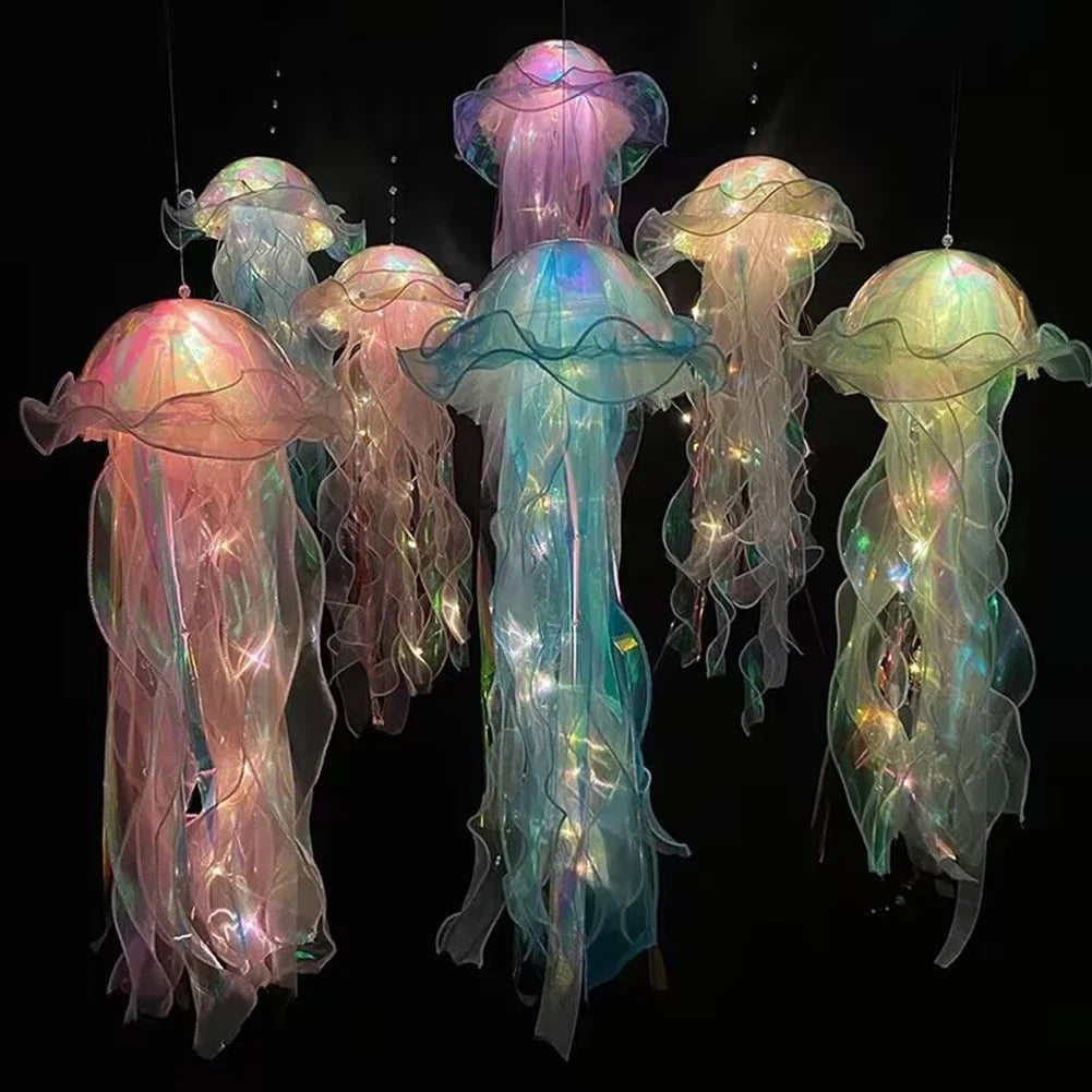 DIY Jellyfish Lantern Hanging Lamp Mermaid Party Decor