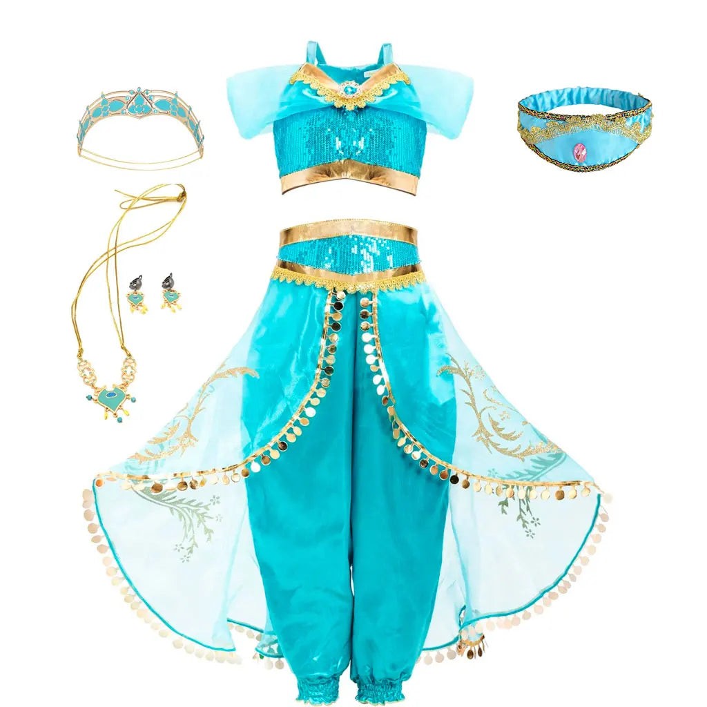 Princess Jasmine Cosplay Dress Up Halloween Costume