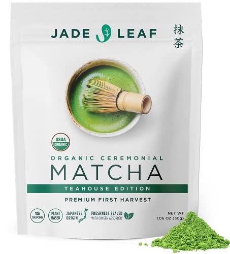 Jade Leaf Matcha Organic Ceremonial Matcha – Wind-Down Tea Ceremony Powder for Stress Relief and Inner Balance