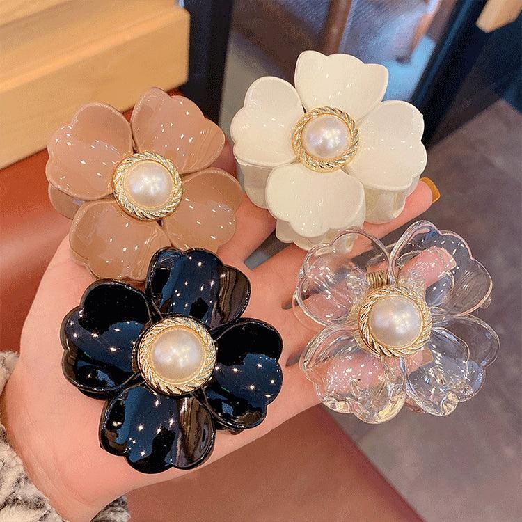Sweet Flower Shape Hair Clips Women's Girls Hair Claw Chic Barrettes Claw Crab Hairpins Styling Bohemia Hair Jaw Clamps Medium Thick Hair Women