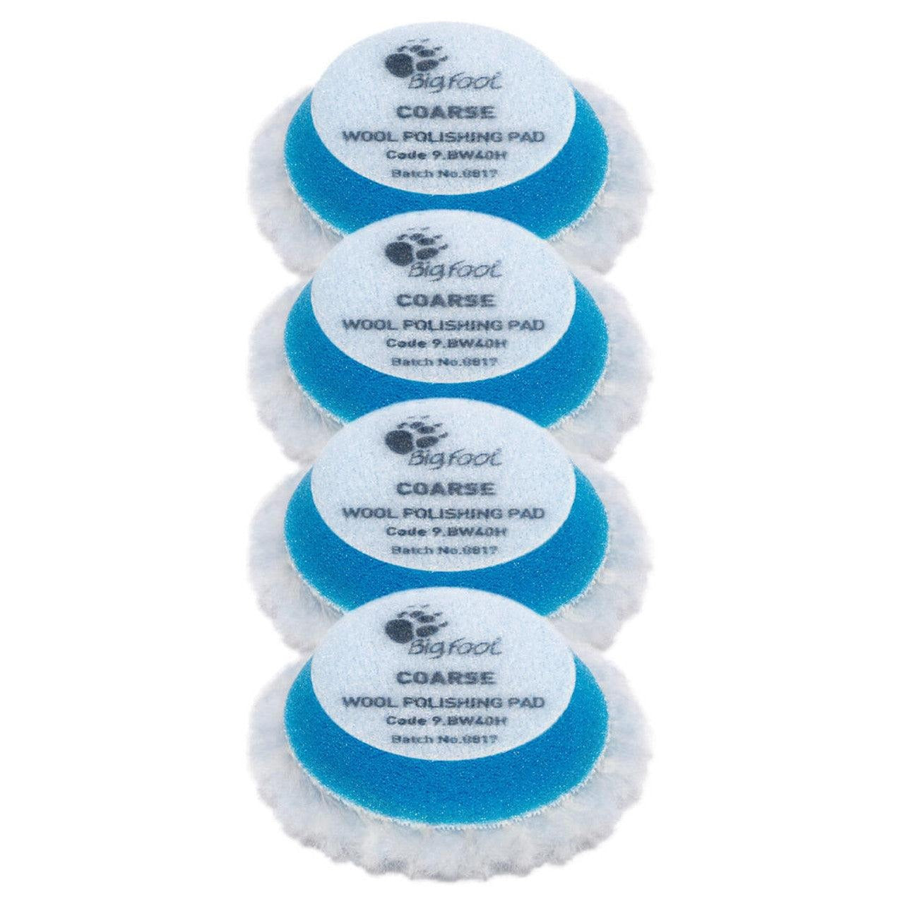 RUPES Blue Coarse Wool Pad 1.25 & 2 Inch (4-Pack)