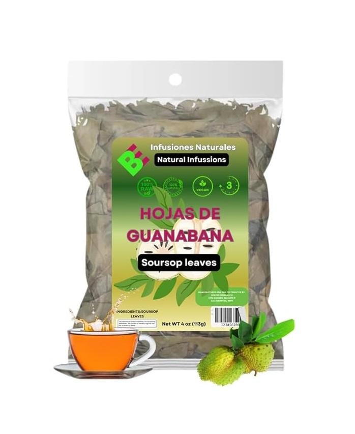 Guanábana Hojas Loose Soursop Leaves – Plant-Based Herbal Tea for Stress-Relief Evening Ritual