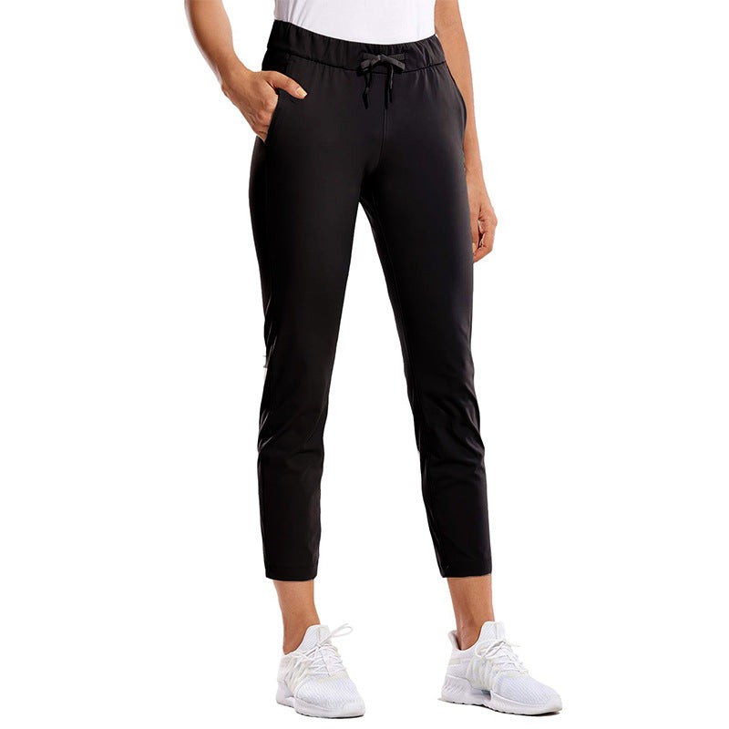 Sports Casual Pants Women's, Drawstring, Slim Fit, Running, Fitness, Yoga Pants, Quick-Dry, Moisture-Wicking