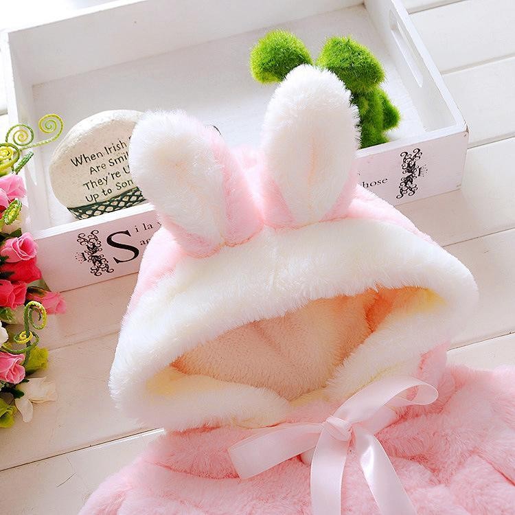 Newborn Baby Girls Fur Winter Warm Coat Cloak Jacket For Girls In With Cozy and Warm Material