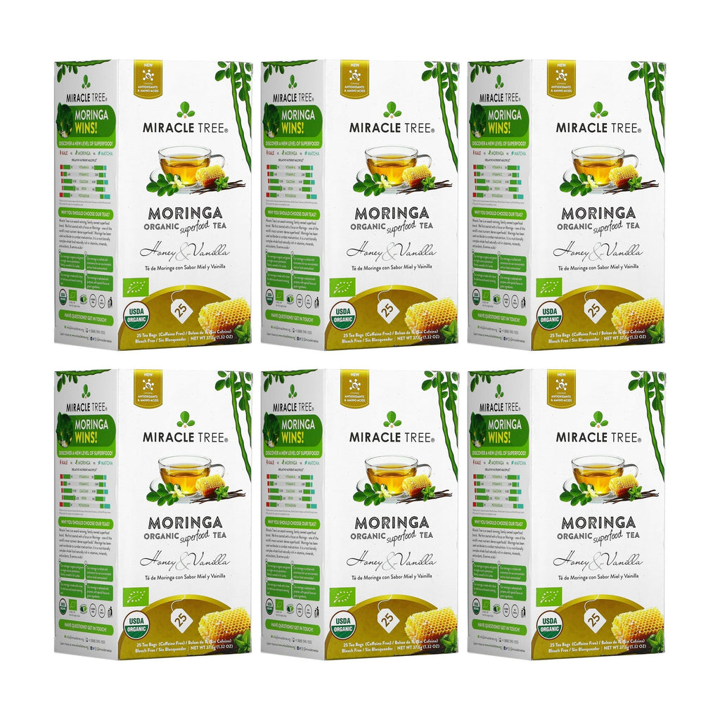 Organic Moringa Tea - Honey & Vanilla - Caffeine-Free Herbal Tea