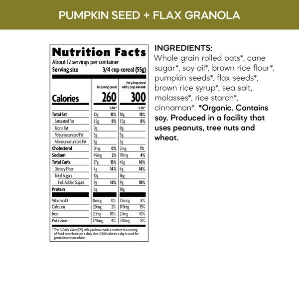 Nature's Path Pumpkin Seed + Flax Granola