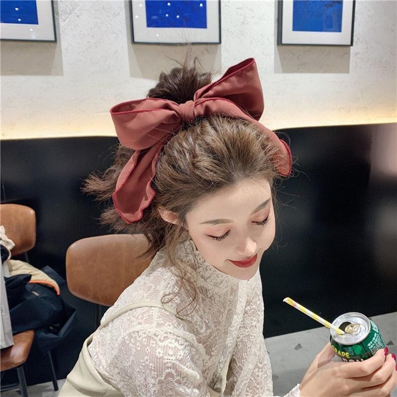 Bowknot Hair Scrunchies Women's Girls Sweet Elastic Hair Bands Elegant Hair Tie Rope Rubber Band Hair Gum Gorgeous Hair Accessories Women's