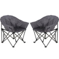 Ainfox 2PCS Oversized Camping Chair Folding Chair Camp Chair for Outdoor, Adults, Men and Women
