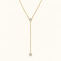 Gold Filled Diamond Bezel Lariat Necklace