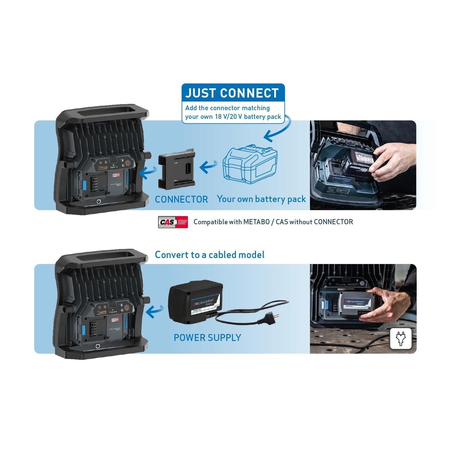 SCANGRIP MULTIMATCH 8 CONNECT – 8000 Lumen Professional Light for Paint Correction & Inspection