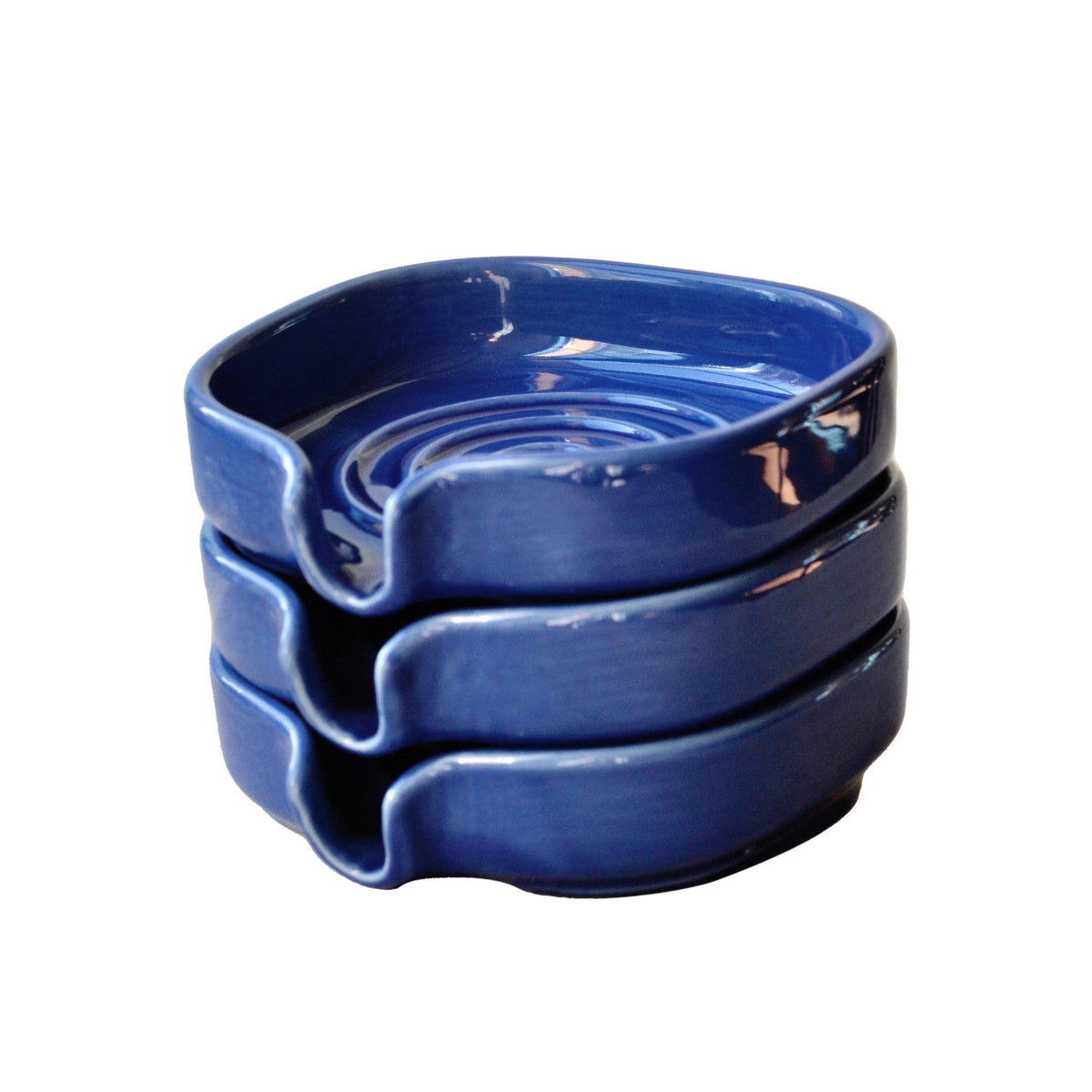 Self Draining Soapdish - Zero-Waste Porcelain - Cobalt Blue
