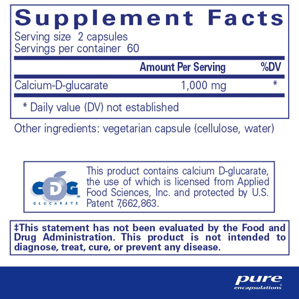 Pure Encapsulations- Calcium-D-Glucarate