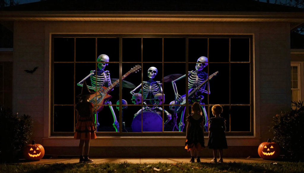 AtmosFX Halloween Digital Decoration USB - Bone Chillers 2 + 48" x 72" Projection Screen