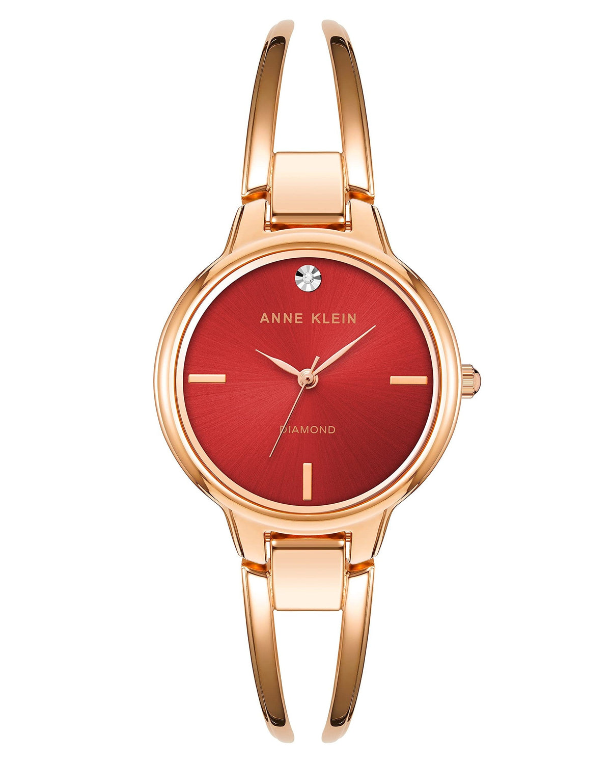Women's Elegant Diamond Accent Watch – Stainless Steel Quartz Bracelet Watch