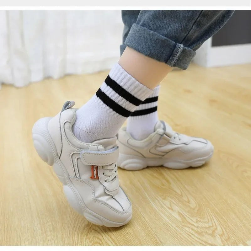 Kids Cotton School Socks 5 Pairs Soft Breathable Sports