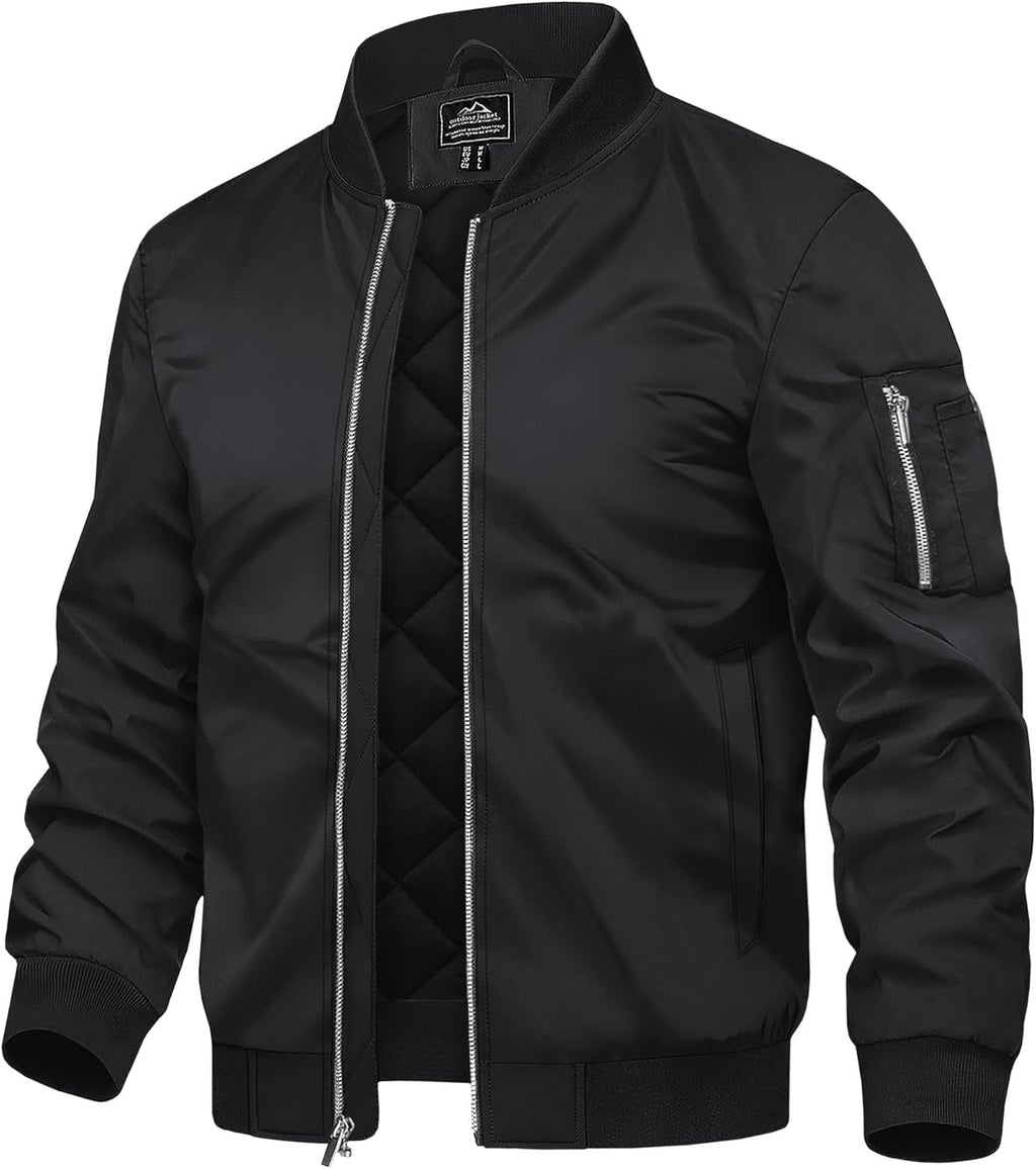 7DAY'S Men's Bomber Jackets Thermal Quilted Jacket Water Resistant Warm Winter Coats