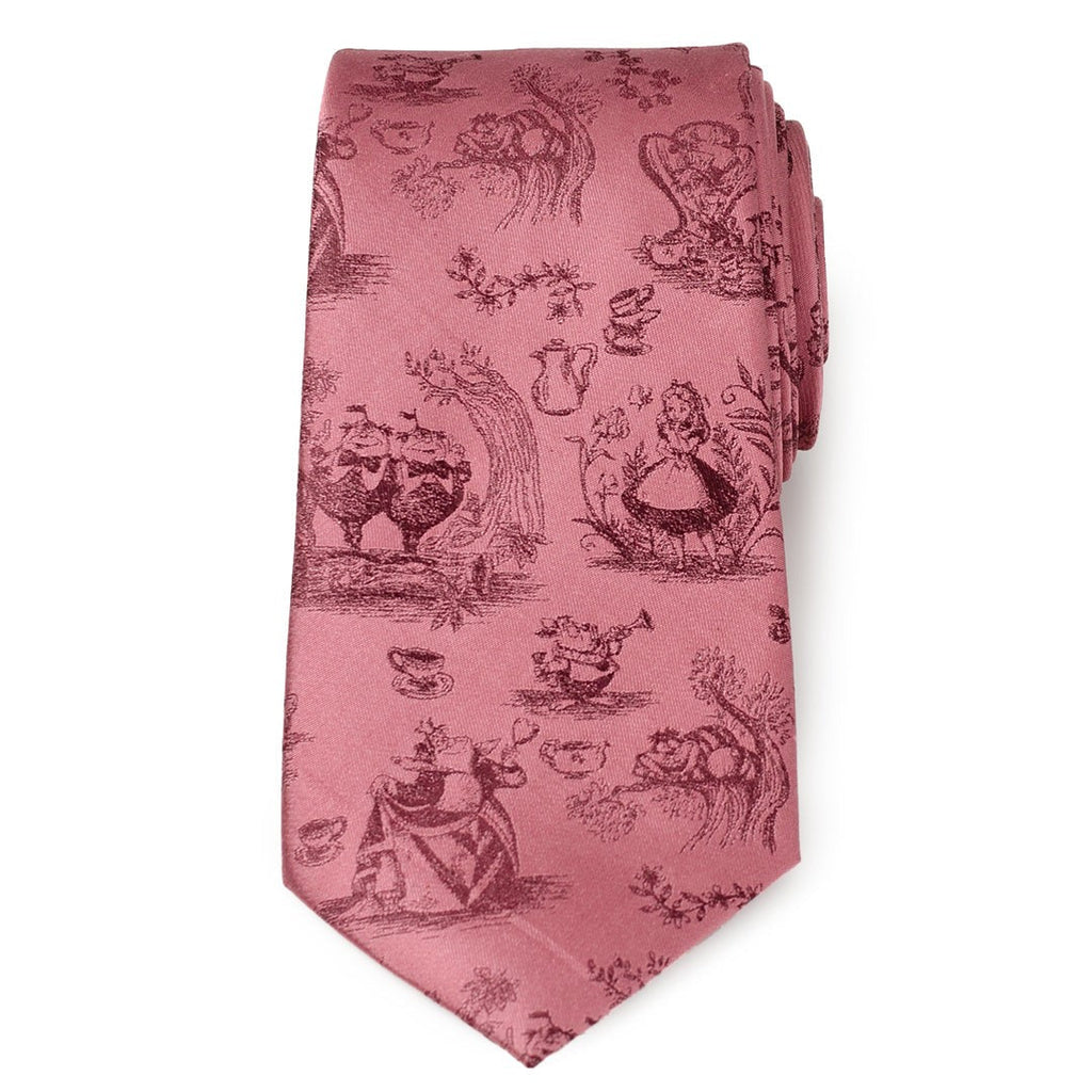 Disney Alice in Wonderland Dusty Red Men's Tie