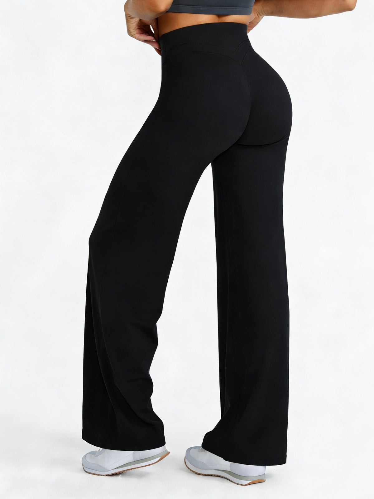 Cross-Border European And American New Popular Yoga Pants High-Waisted Butt-Lifting Naked-Feel Outdoor Fitness Pants Sports Solid Color Long Pants Women's