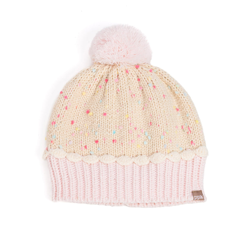 Cupcake Shaped Knit Beanie Hat for Children 1-12 Y, Cute Novelty Design, Premium Quality