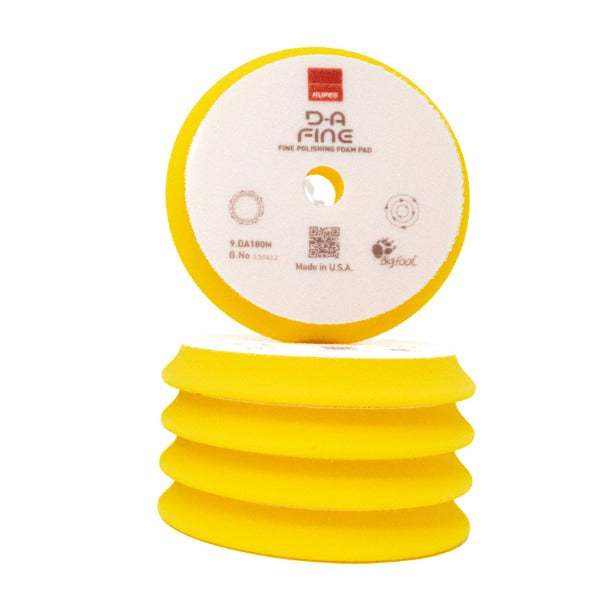 RUPES D-A Fine Yellow Foam Polishing Pad | One-Step Polishing & Finishing Foam Pad
