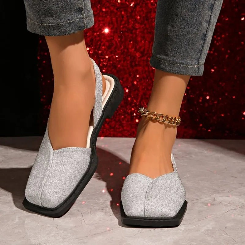2026 New Low Heels Sandals Slip on Summer Shoes Women's Trend Fashion Platform Women
