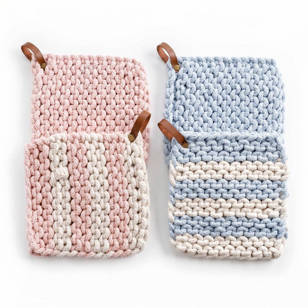 Chunky Knit Cotton Pot Holder