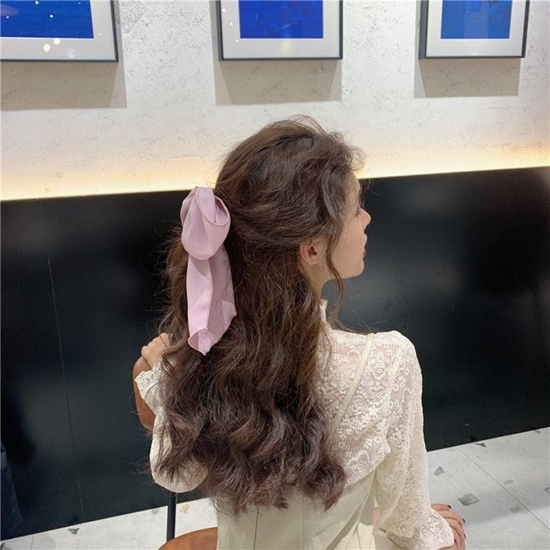 Bowknot Hair Scrunchies Women's Girls Sweet Elastic Hair Bands Elegant Hair Tie Rope Rubber Band Hair Gum Gorgeous Hair Accessories Women's