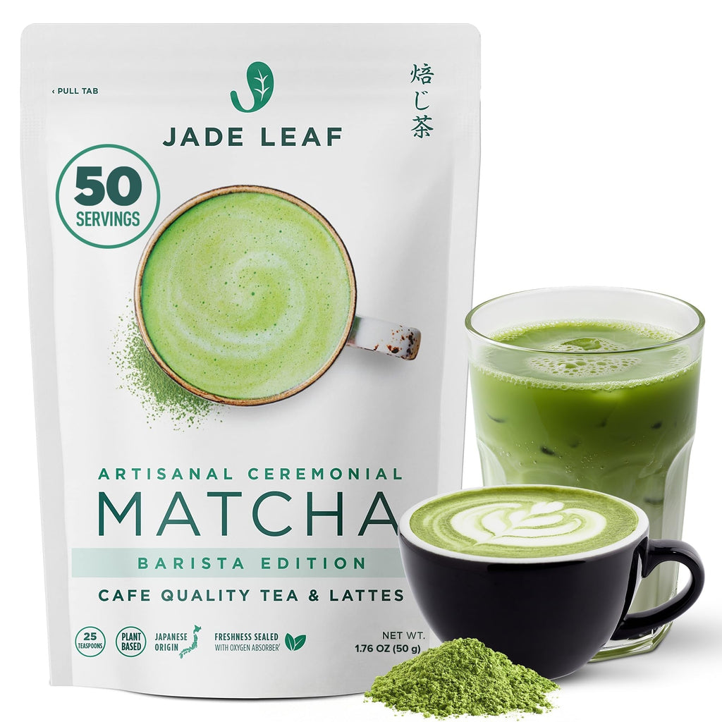 Jade Leaf Matcha Organic Ceremonial Matcha – Wind-Down Tea Ceremony Powder for Stress Relief and Inner Balance