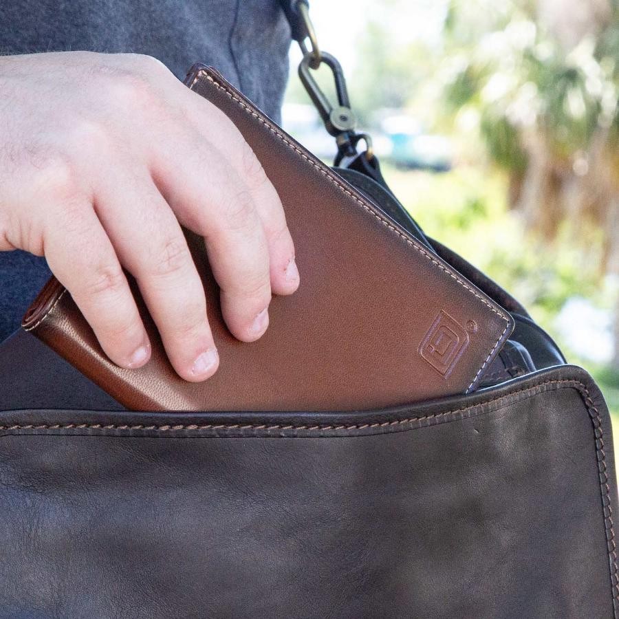 RFID Blocking Leather Passport Wallet