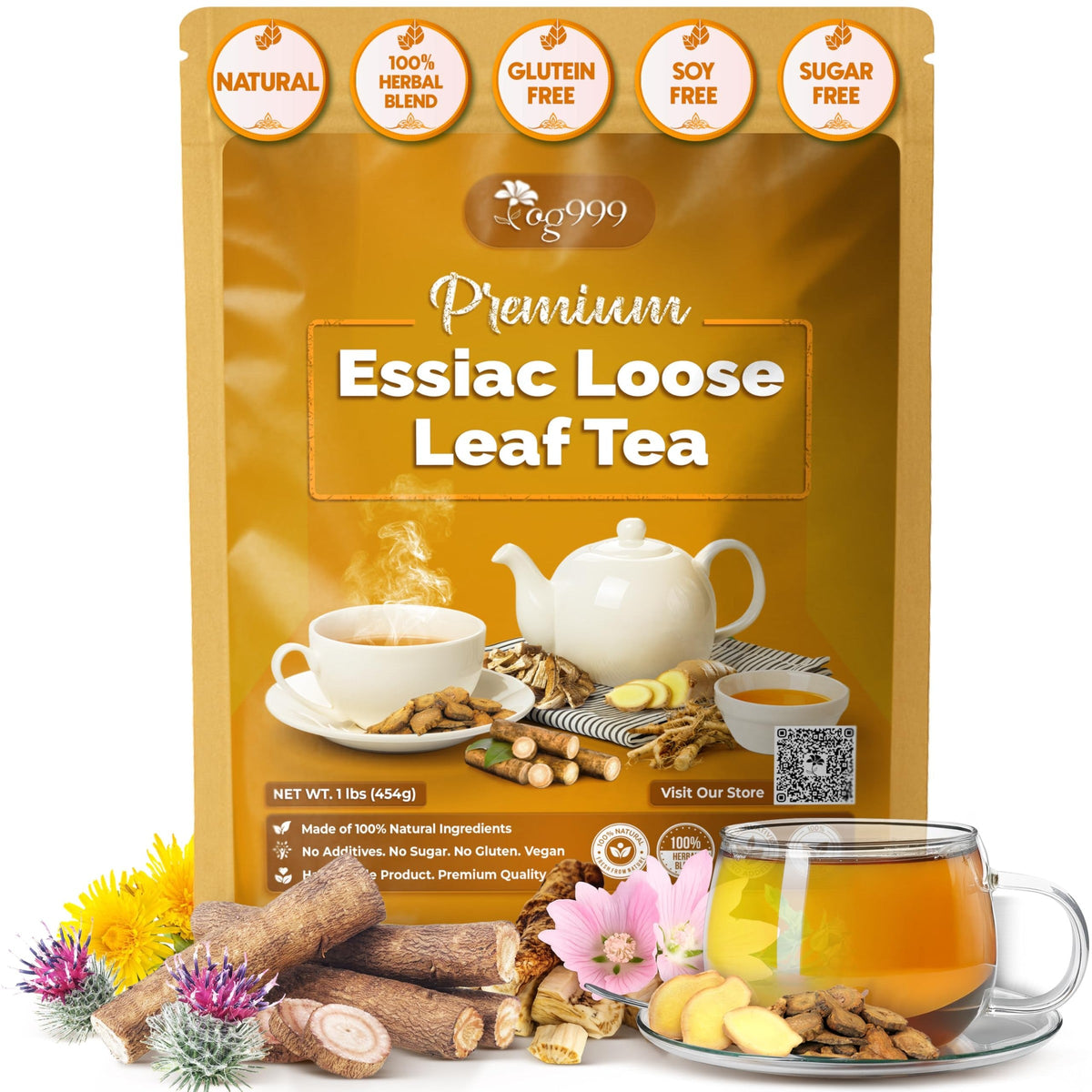 TOG999 Anti-Inflammatory Herbal Tea Blend – Mindful Morning Cup for Gut Health and Stress Relief at Home