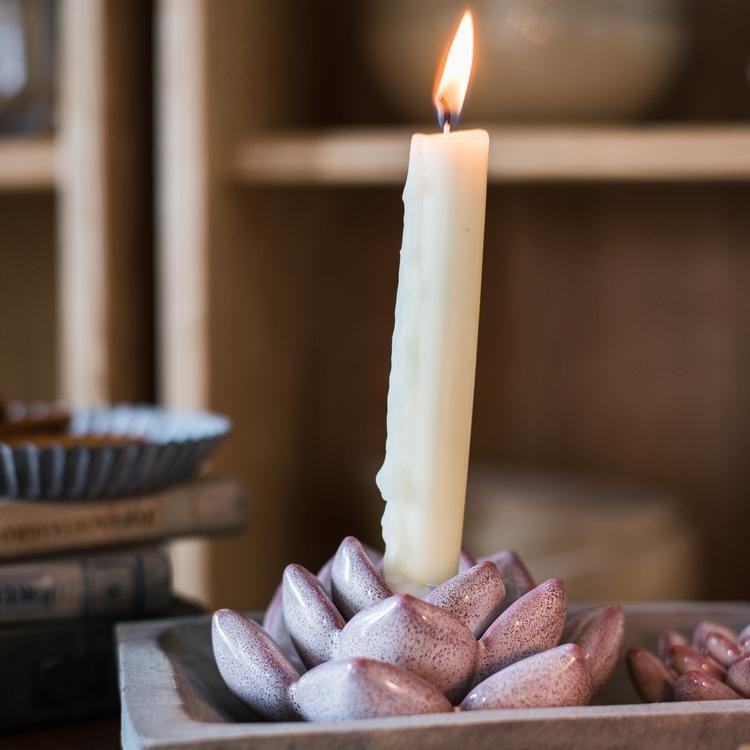 Ceramic Floral Candle Holder
