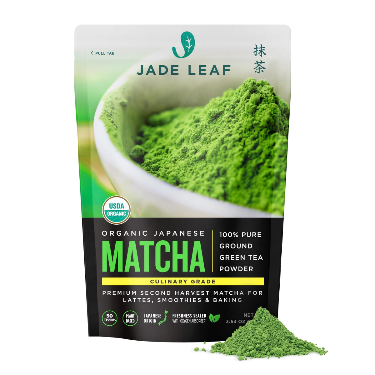 Jade Leaf Matcha Organic Ceremonial Matcha – Wind-Down Tea Ceremony Powder for Stress Relief and Inner Balance