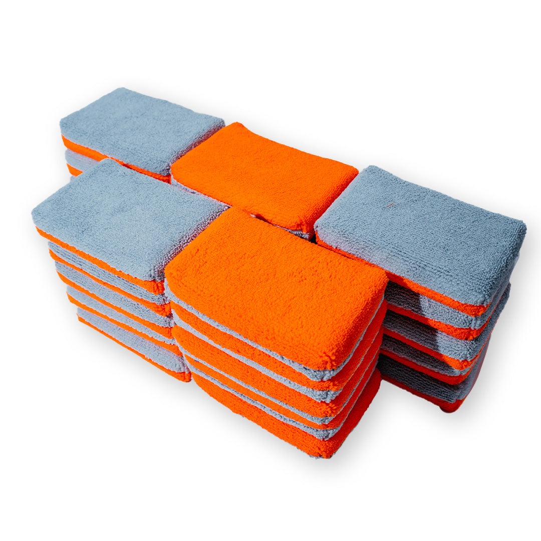 AUTOFIBER Thin Saver Applicator Terry Microfiber Coating Applicator Sponge w/ Plastic Barrier
