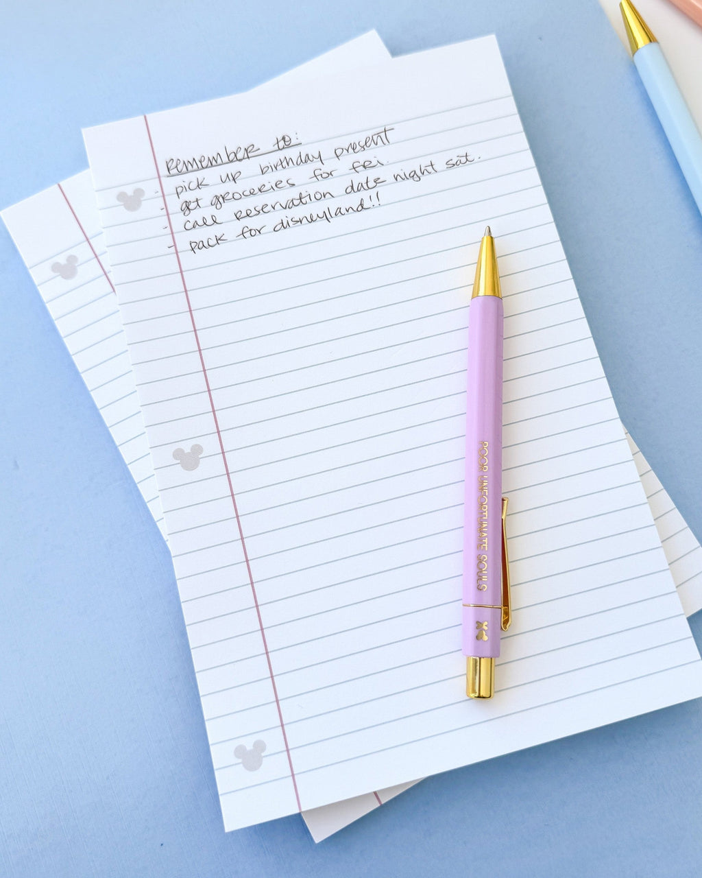 Hidden Mickey Lined Paper Notepad