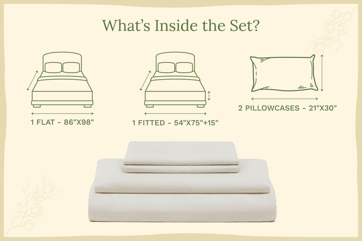 Organic Sateen Bed Sheets Set