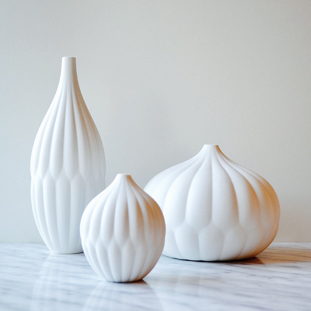 Large Textured Porcelain Vase