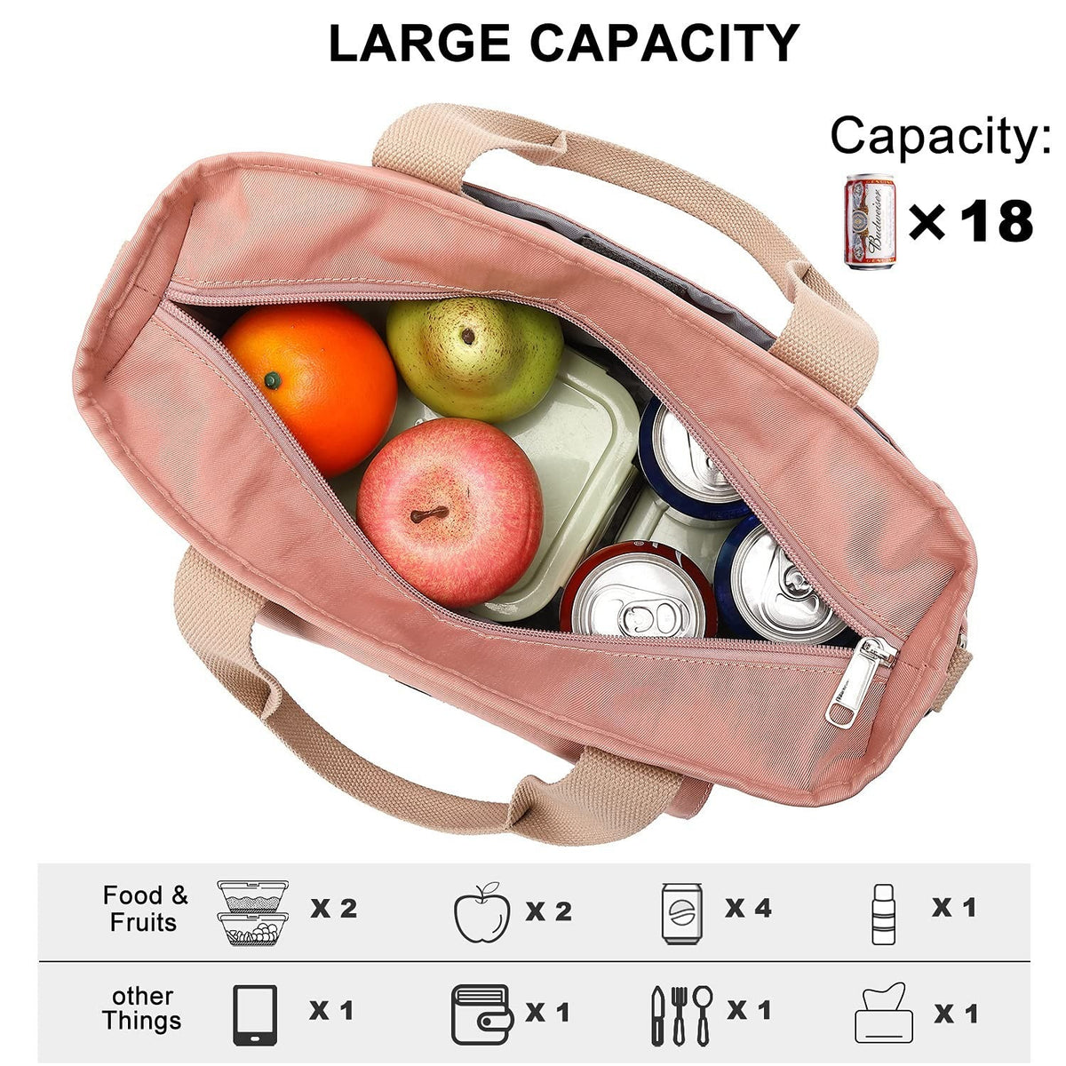 Weitars Lunch Bag Women's Work,Insulated Lunch Box Extra Large Lunch Tote Bag