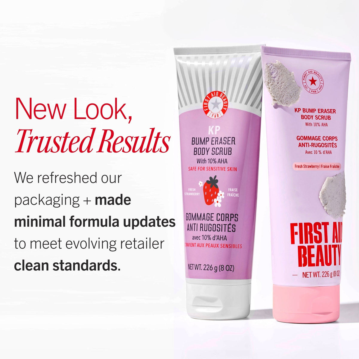 KP Bump Eraser Body Scrub 10% AHA Fresh Strawberry Travel Size