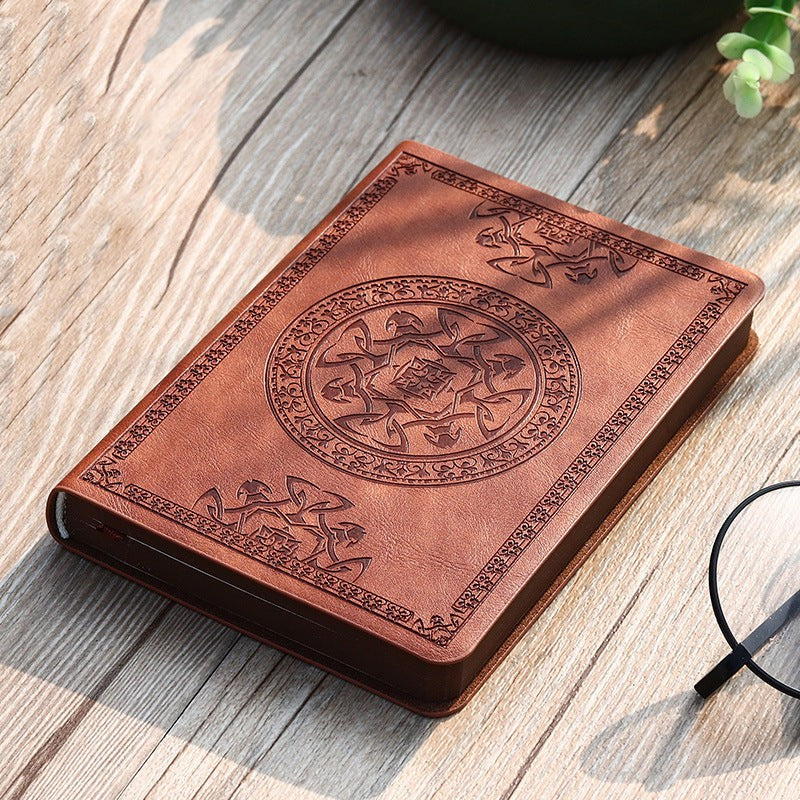 Mini notebook portable small notepad exquisite printing book students learn to write and office leather notebook A6 notebook