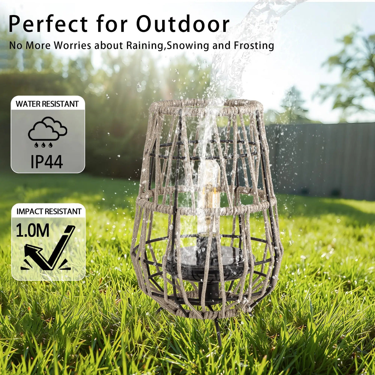 Set of 2 Solar Lantern Outdoor Table Lamp Outside Hanging Solar Lights