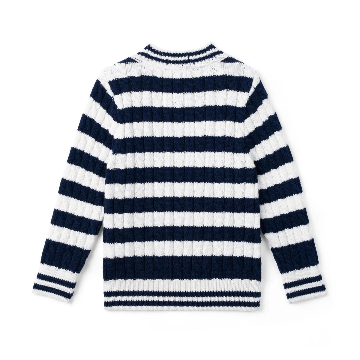 Striped Cable Knit Kids Sweater